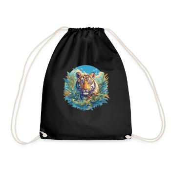 Sumatra-Tiger - Turnbeutel - Schwarz - Vorne