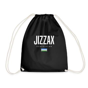 Jizzax Uzbekistan - Drawstring Bag - black - Front