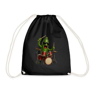 Zucchini Drums - Drawstring Bag - black - Front