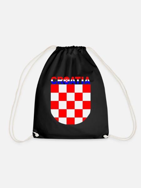 croatia grb S3 color - Turnbeutel - Schwarz
