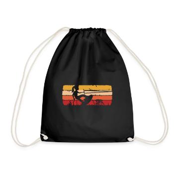 T-Shirt I Kitesurf und du - Turnbeutel - Schwarz - Vorne