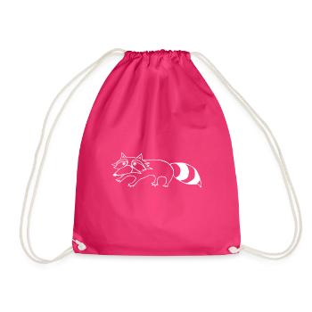 Raton laveur dessinant une jolie silhouette - Sac de sport léger - fuchsia - Devant