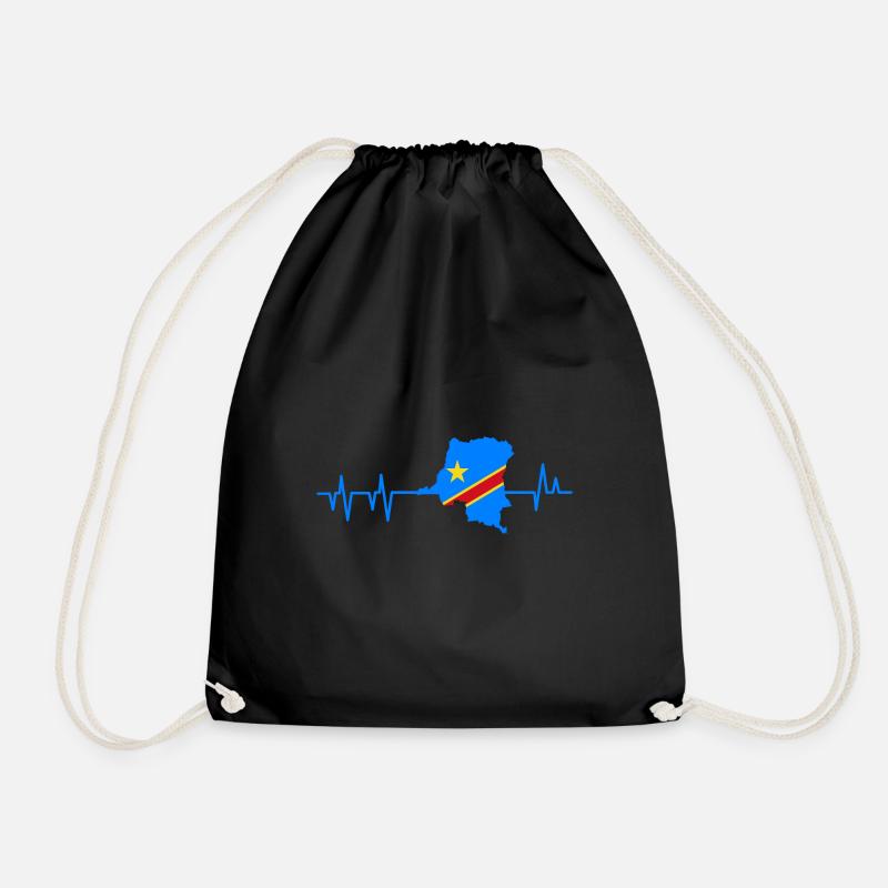 Democratic Republic of Congo Gift - Drawstring Bag - black