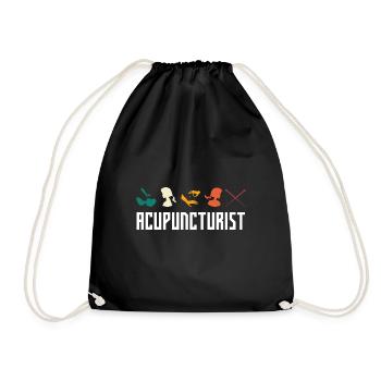 Acupuncture Acupuncturist Acupuncture Needles - Drawstring Bag - black - Front