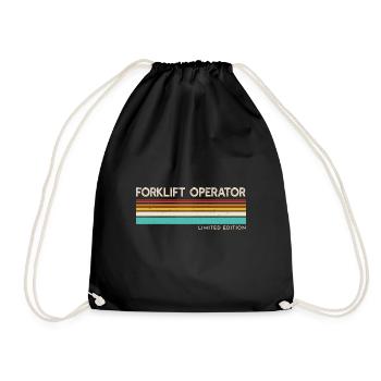 Forklift Operator Limited Edition Forklift Driver - Drawstring Bag - black - Front
