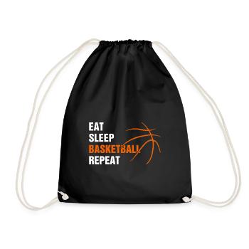 Gift for Basketball Fans Women & Men Eat Sleep Bas - Turnbeutel - Schwarz - Vorne