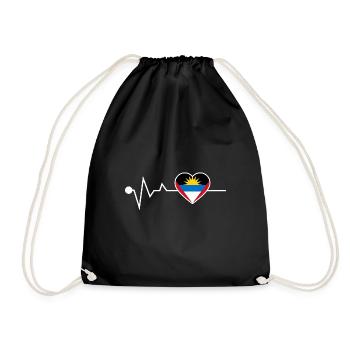 Antigua and Barbuda flag - Drawstring Bag - black - Front