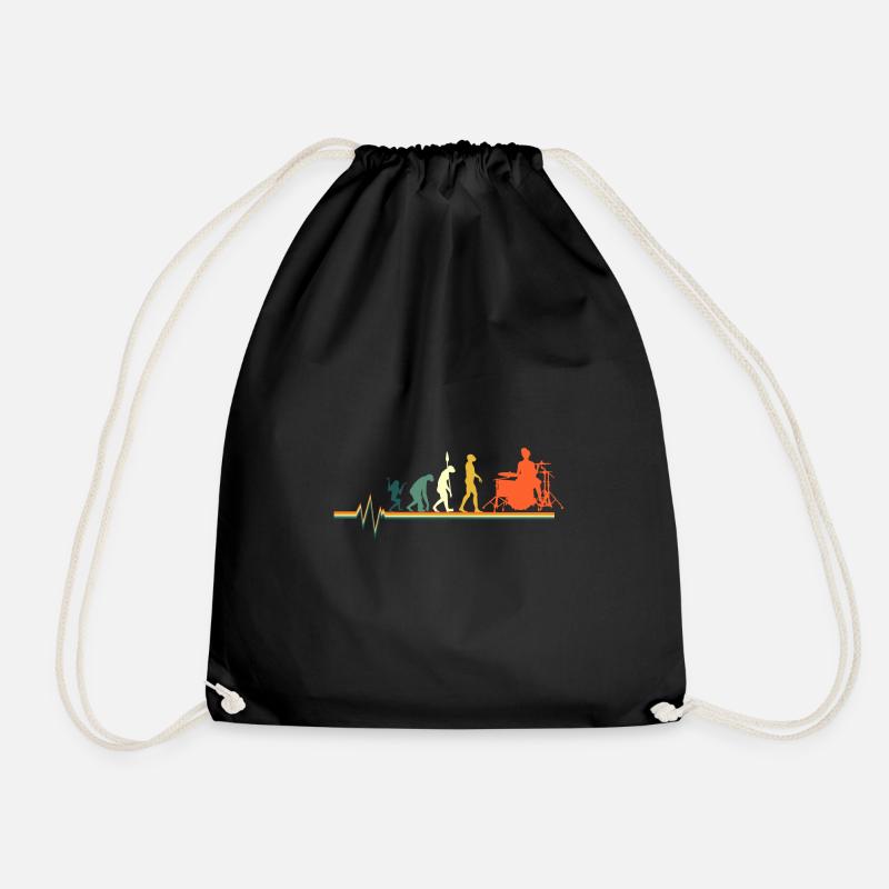 Drums - Drawstring Bag - black