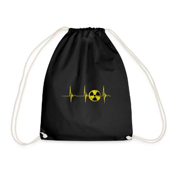 Radiologie Herzschlag EKG Puls Nuklear Röntgenstra - Turnbeutel - Schwarz - Vorne