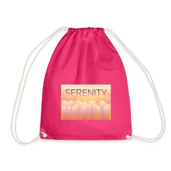 Landscape serenity - Drawstring Bag - fuchsia - Front