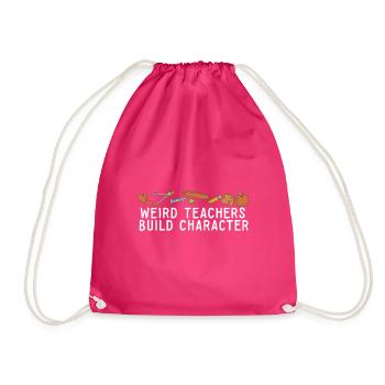 Des enseignants bizarres construisent un personnage à l’école groovy - Sac de sport léger - fuchsia - Devant