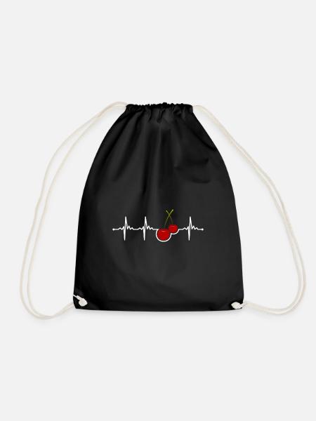 Kirsche - Turnbeutel - Schwarz