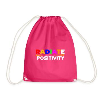 Radiate Positivity - Drawstring Bag - fuchsia - Front