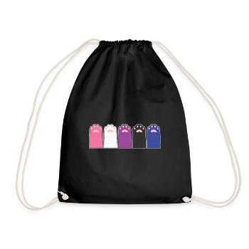 LBGT Flag Gay Pride Humain Chat Pattes - Sac de sport léger - noir - Devant
