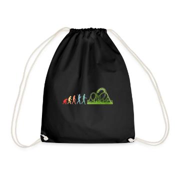 roller coaster - Drawstring Bag - black - Front