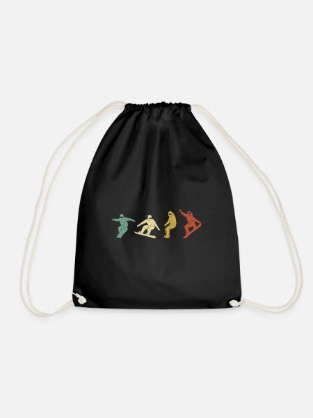 Snowboard Winter Sport Boarder Geschenke - Turnbeutel - Schwarz