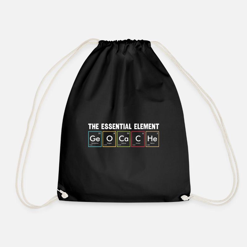 Geocaching Geocacher Geschenk - Turnbeutel - Schwarz