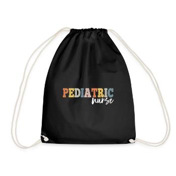 Pediatric Nurse Pediatric Nurse RN LPN - Drawstring Bag - black - Front