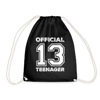 Teens officiel 13 cadeau d'anniversaire - Sac de sport léger - noir - Devant
