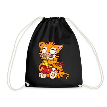 Ramen Life Motivation Tigre Motiv Shirt Ramen Noodle - Sac de sport léger - noir - Devant