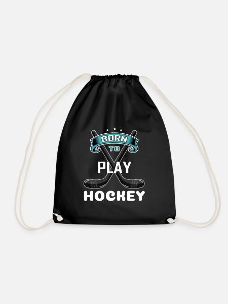 Geboren, Hockey zu spielen Lustiger cooler sagender Sportliebhaber - Turnbeutel - Schwarz