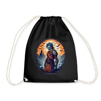 Gruseliges Halloween-partykostüm Zombie-krieger - Drawstring Bag - black - Front