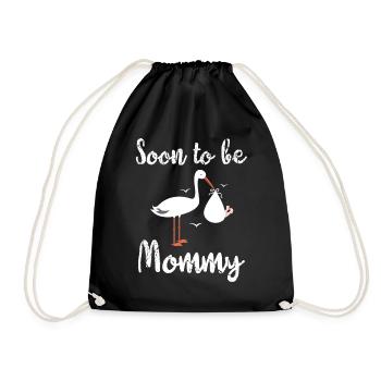 Soon to be mommy - muttertag - Turnbeutel - Schwarz - Vorne