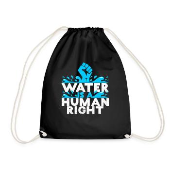 L'EAU EST UNE DÉCLARATION DE DROIT HUMAIN - Sac de sport léger - noir - Devant