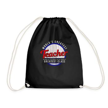 Idée de cadeau du meilleur professeur des mondes - Sac de sport léger - noir - Devant