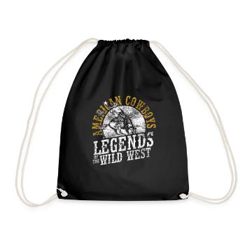 Cow-boy américain - Sac de sport léger - noir - Devant