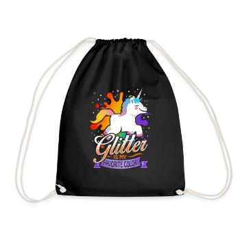 Glitter est ma couleur préférée - Unicorn Artist - Sac de sport léger - noir - Devant