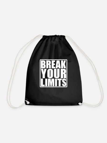 Break your Limits - Turnbeutel - Schwarz