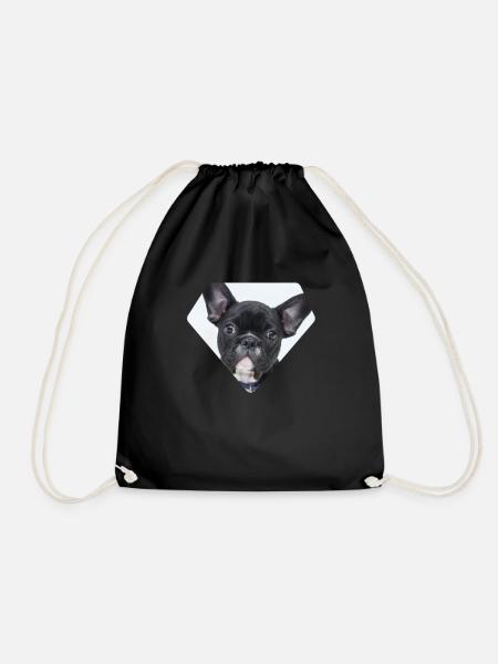 Französische Bulldogge - Frenchie - Turnbeutel - Schwarz
