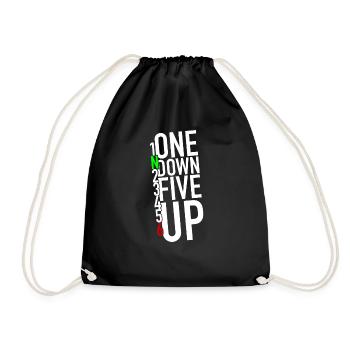 One down five up – 1N23456 - Drawstring Bag - black - Front