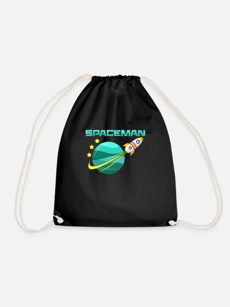 spaceman - Drawstring Bag - black