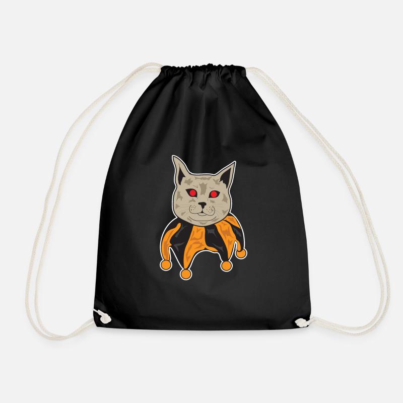 Halloween cat - Drawstring Bag - black