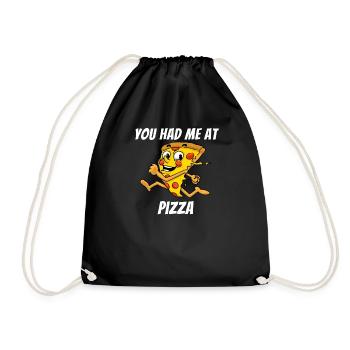 Pizza Vous m'avez eu pizza pizza morceau - Sac de sport léger - noir - Devant