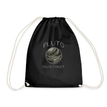 Pluto Planet Geschenk - Turnbeutel - Schwarz - Vorne