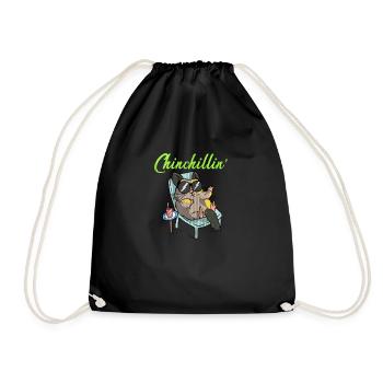 Chinchillin chinchilla pet gift - Turnbeutel - Schwarz - Vorne