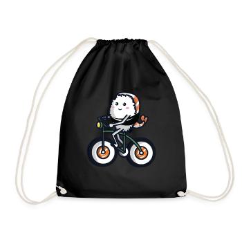 Sushi sur un vélo - Sac de sport léger - noir - Devant