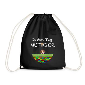 Brave, motivation for children with disabilities - Drawstring Bag - black - Front