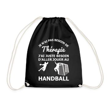 Thérapie Handball - Sac de sport léger - noir - Devant