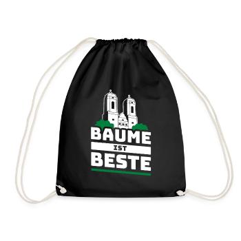Berlin Baumschulenweg - Turnbeutel - Schwarz - Vorne