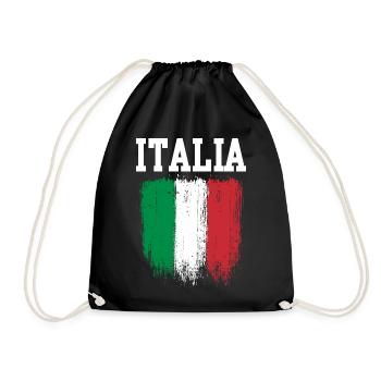 Drapeau Italie Brush - Sac de sport léger - noir - Devant