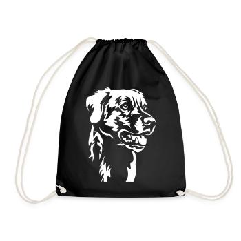 Labrador Kopf "Black Edition" - Turnbeutel - Schwarz - Vorne