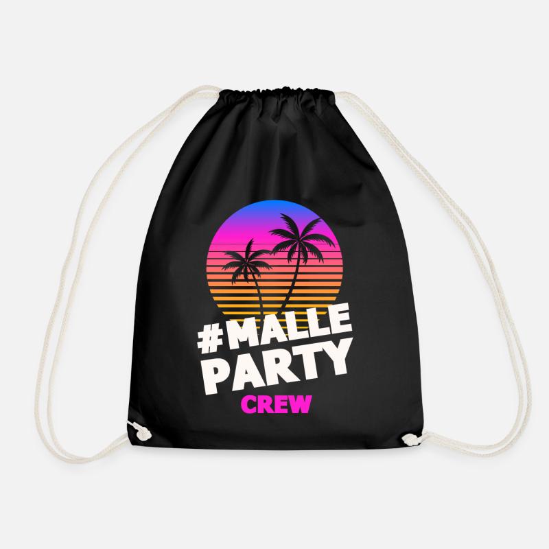malle party crew bunt - Turnbeutel - Schwarz