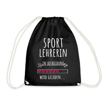 Sportlehrerin in Ausbildung Geschenk - Turnbeutel - Schwarz - Vorne