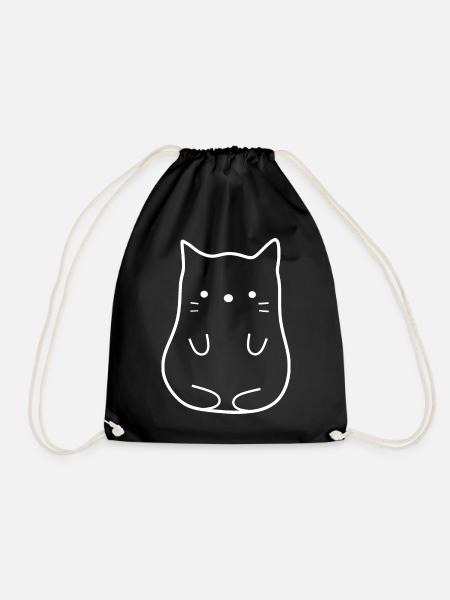 Kawaii Katze Kätzchen cute - Turnbeutel - Schwarz