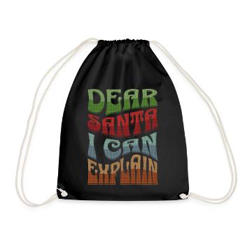 Cher Père Noël, je peux expliquer la citation de Noël - Sac de sport léger - noir - Devant