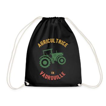 Farmer in Mop - Drawstring Bag - black - Front